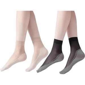 Eralove 10 Pairs Women's Nylon Ankle Short Sheer Socks